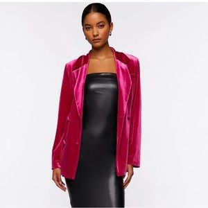 Fuchsia Velvet Blazer 💗